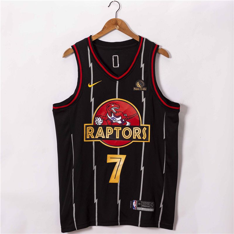 Men Toronto Raptors 7 Lowry Black 2021 Nike Game NBA Jersey